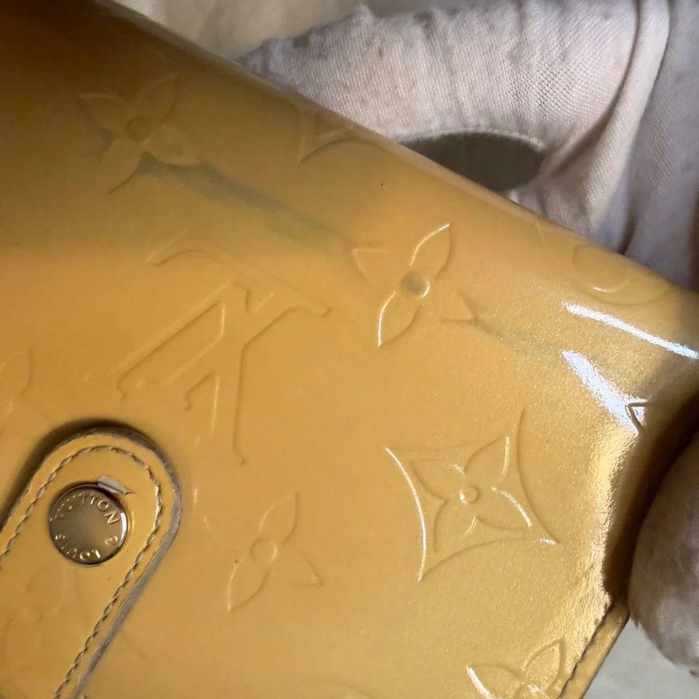 Louis Vuitton Yellow Monogram Vernis Wallet - Picture 8 of 16